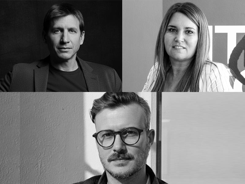 Pablo Sommer (McCann), Constanza Archain (Ogilvy) y Tomás Almuna (Theplan).