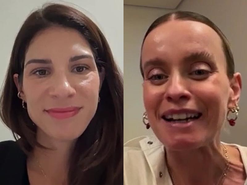 Stephanie Romeiro (Mercado Libre Brasil) y Alessandra Visintainer (Gut San Pablo).