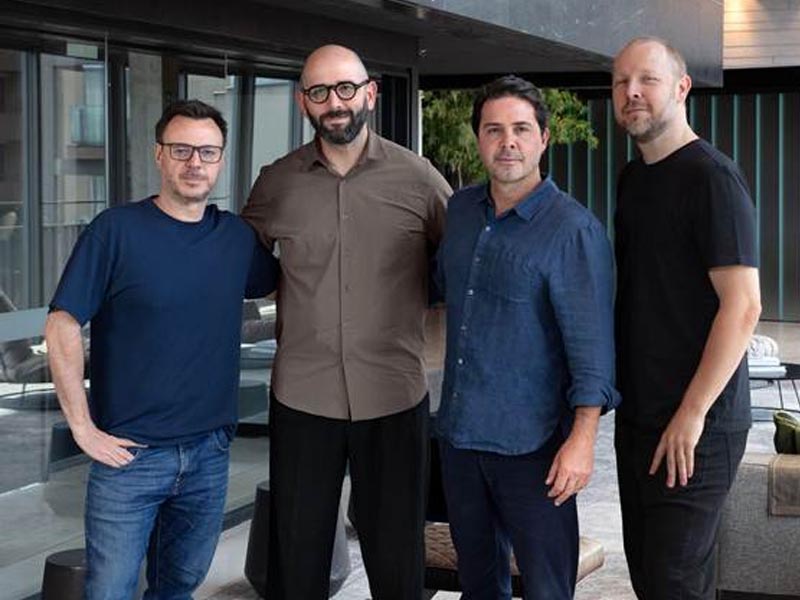 Rafael Rossatto, Bruno Zampoli, Edu Simon y André Pallu.