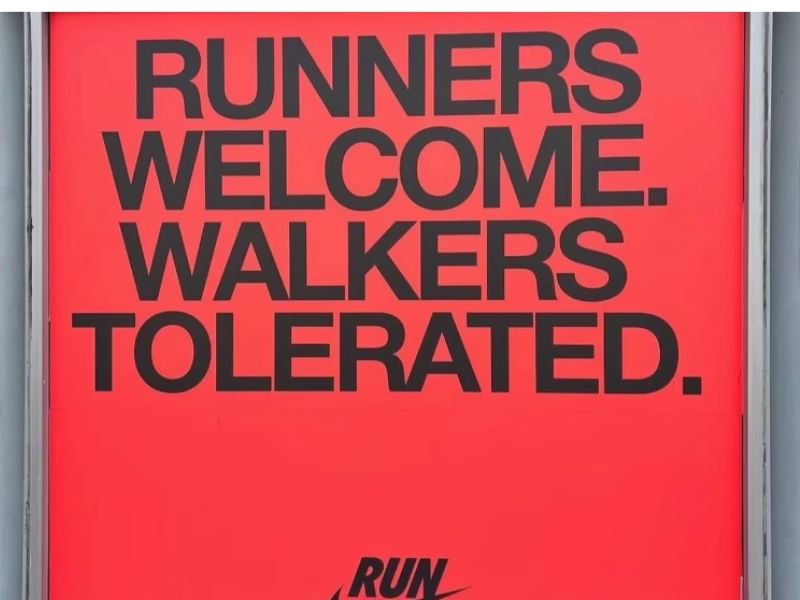 Nike enfureció a muchos con el letrero de su tienda en Boston. (Nike vía @BenjaminGoggin en X)