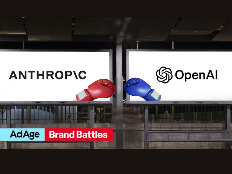 Anthropic y OpenAI están inundando el mundo de la publicidad con dinero, situándose entre los 85 anunciantes que más invierten en EE. UU. (Ilustración de Adobe Stock/Ad Age)