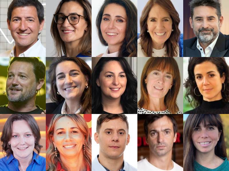Los quince finalistas, encolumnados por categoría: primera columna, Federico Barallobre, Juan Lavista y Louise McKerrow; segunda, María José Daura, Agustina Pelfini y Carolina Wood; tercera, Carola Garibaldi, Daniela Lanata y Matías Scovenna; cuarta, Macó Estébanez, Stella Laurenti y Eugenio Raffo; y quinta, Sebastián Giménez, Carolina Eugenia del Hoyo y Florencia Sassone.