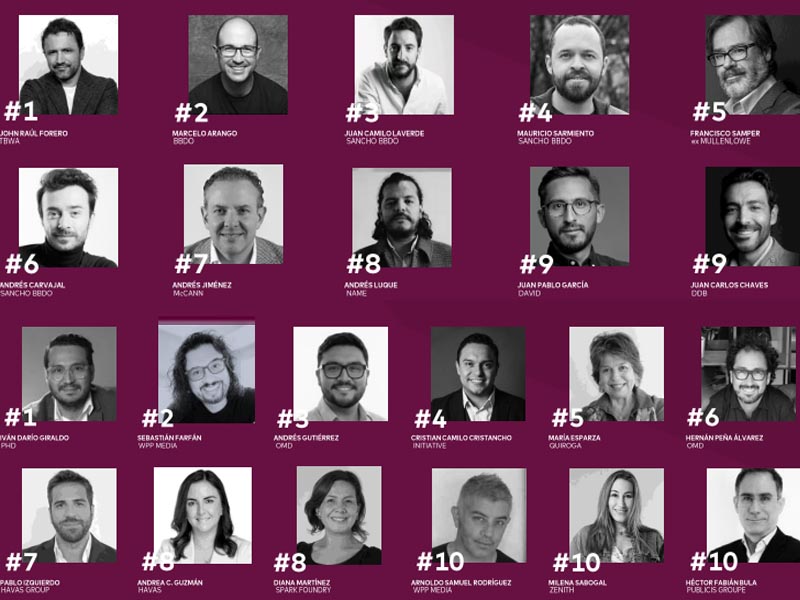 Los profesionales de agencias creativas y de medios destacados en Agency Scope Colombia.