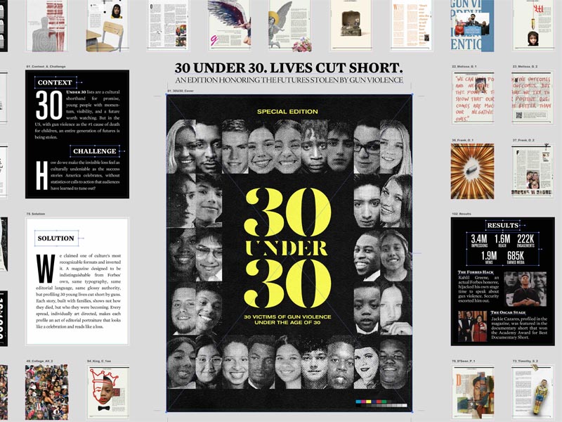 La publicación contiene una lista con 30 jóvenes asesinados por la violencia armada antes de cumplir 30 años.