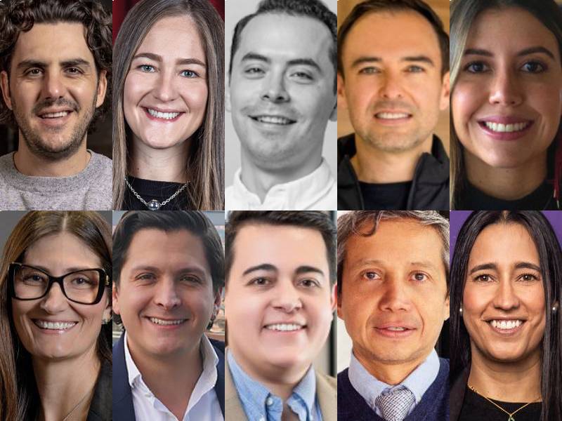 Arriba, Álvaro de Luna, Valentina Vieira Escobar, Hernán Isaza, Juan Soler y Lilia Reyes; abajo, Lina María Ocampo Jaramillo, Simón Maya Ospina, Guilherme Coe, Mauricio Gutiérrez y María Ximena Castro Salcedo.