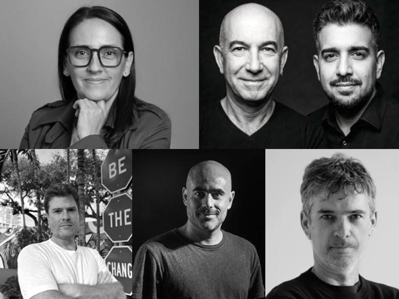 María José Ezquerra (Havas Group); Martín Hazan (HG) y Agustín Giménez (Out of the Box); Pablo Cubero (Indie); Rodrigo Grau (Isla); y Rodrigo González Venzano (La Comunidad).