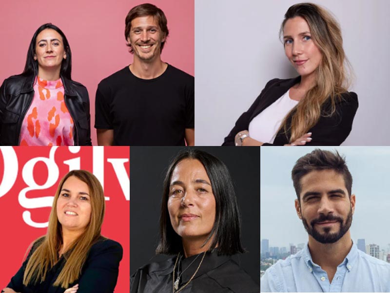 Estefanía Calderón y Agustín Berro (Monks); Sabrina Cordes (Ninch); Constanza Archain (Ogilvy); Josefina Casellas (R/GA); y Sergio Ruggiero (Super).