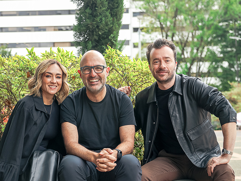 Natalia Villegas, Marcelo Arango y Andrés Carvajal.
