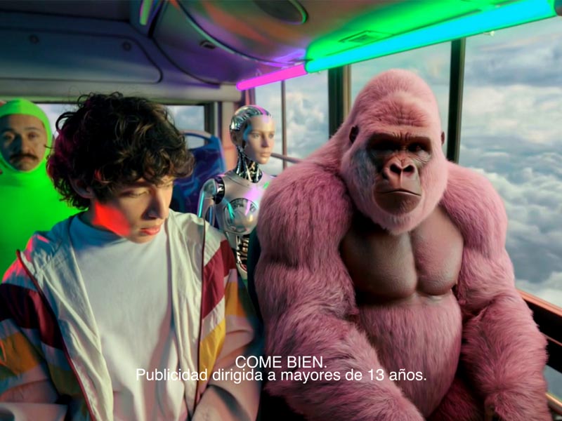 La campaña está construida con códigos visuales, humor y referencias culturales propias de la generación.
