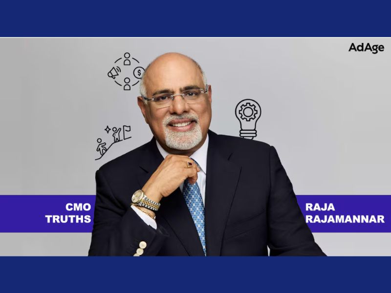 Raja Rajamannar, exdirector de marketing y actualmente investigador sénior en Mastercard, comparte reflexiones sinceras sobre la realidad del liderazgo en marketing moderno. (Ad Age Composite).