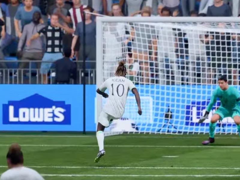 La marca Lowe"s en el videojuego EA Sports FC (Electronic Arts).