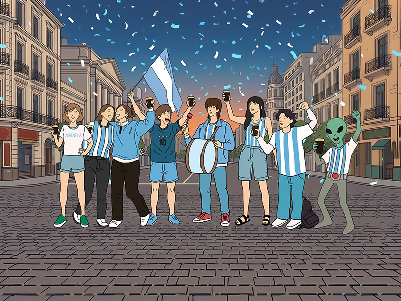 La campaña se basa en la idea de que los festejos argentinos tienen códigos muy propios y están llenos de una intensidad que no se ve en otra parte del mundo.
