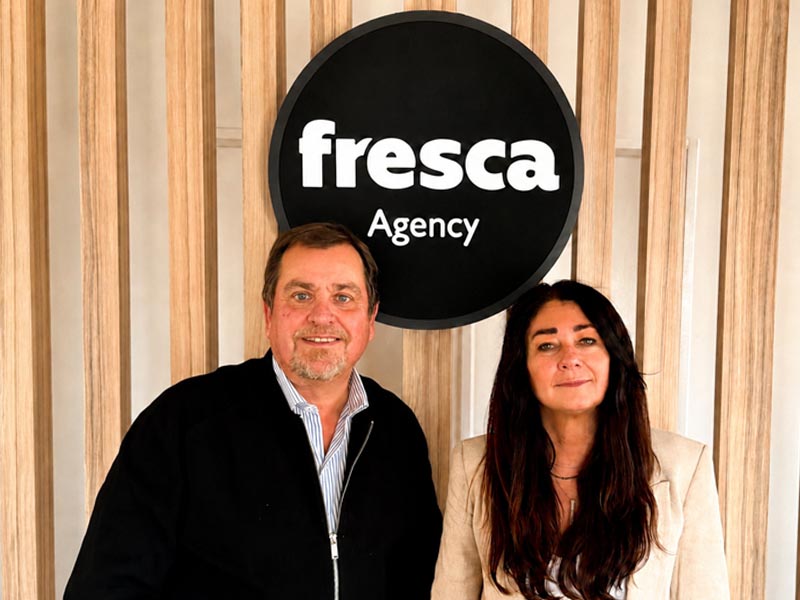 Sebastián Civit, vicepresidente de Grupo Black, y Mariana Iesulauro, nueva gerenta general de Fresca Agency.