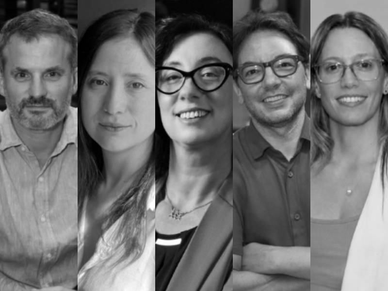 Desde la izquierda: Luciano Landajo y Florencia Naveira, de TombrasNiña; Milena Carrera, de Banco Patagonia; Gonzalo Vecino, de la agencia, y Virginia Bencivenga, del banco.