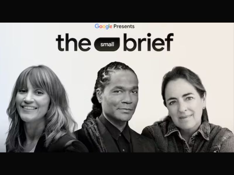Tiffany Rolfe, Jayanta Jenkins y Susan Credle hablan sobre los anuncios que crearon con Google Flow para pequeñas empresas. (Google)