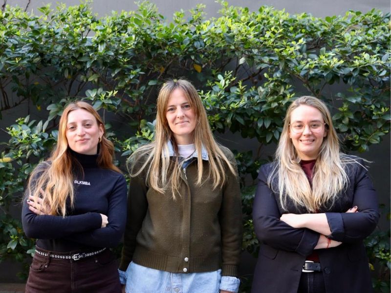 (de izquierda a derecha): Sofia Donadio, Sofia Cattaneo y Antonella Fittipaldi. 