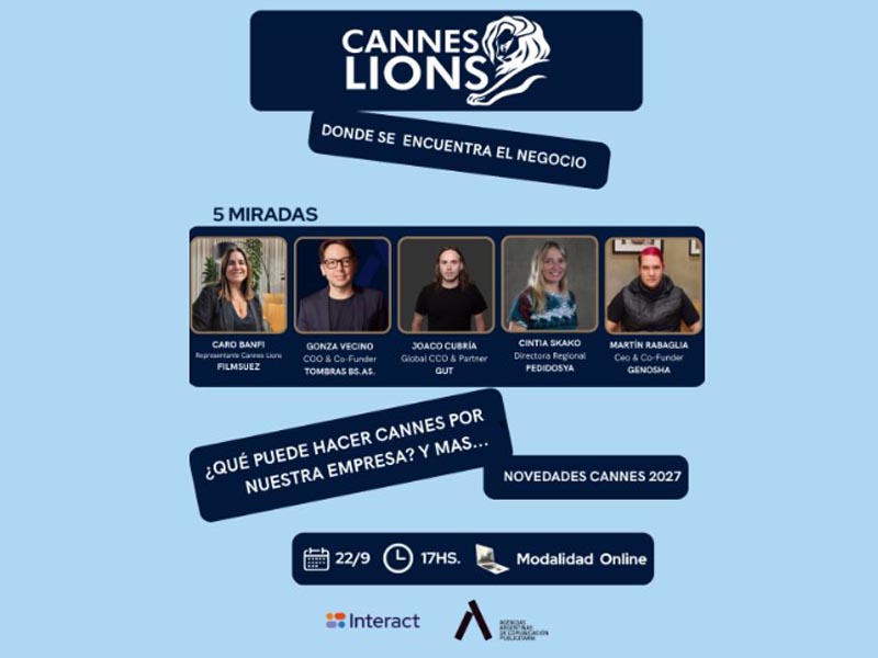 Gonzalo Vecino fue el moderador de la charla “¿Qué puede hacer Cannes por nuestra empresa?”, donde participaron Banfi, Cubría Skako y Rabaglia.