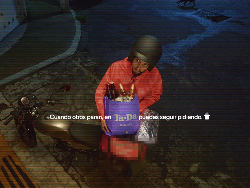 Pasada cierta hora, la mejor publicidad para TaDa Delivery, puede ser hecha por su competencia. 