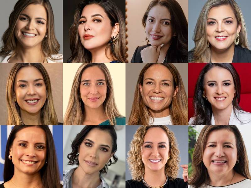 Arriba, Andrea Soto, Gina Castagneto, Karen Paredes y Emilia Rivadeneira; en el medio, Verónica Granda, Francisca Frisch, Valeria Alarcón y Camila Merino; abajo, María Lorena Arellano Acosta, Gabriela Herrera, Denise Fierro y Zoila Barragán.