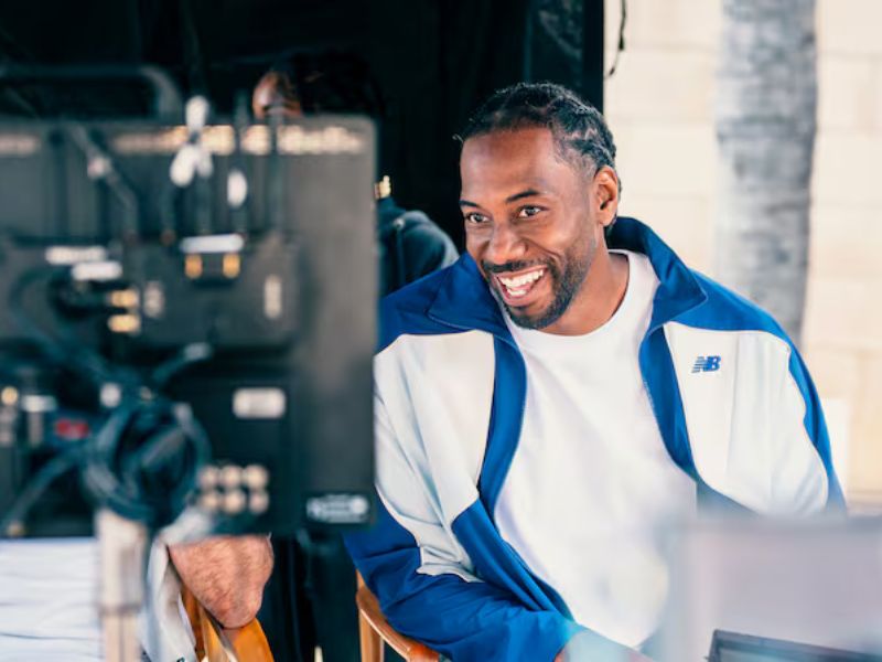 Kawhi Leonard entre bastidores durante la grabación del vídeo "That"s Whi" (OLIVER BARTON/Oliver Barton)