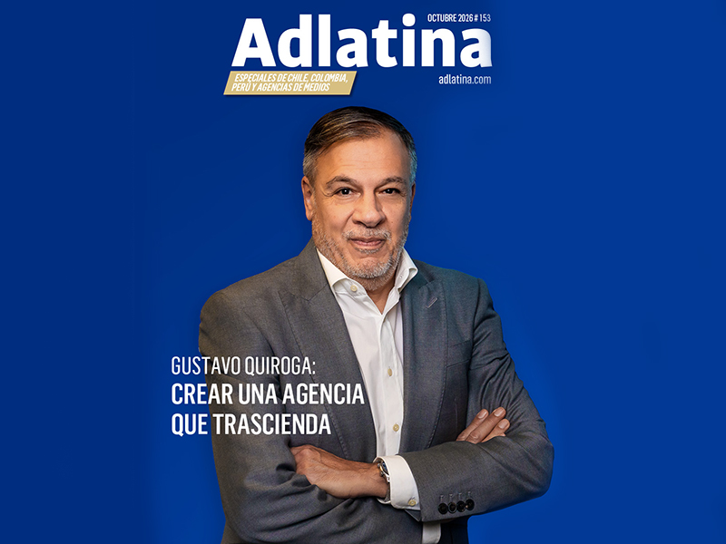 Gustavo Quiroga, en la tapa de la reciente edición de Adlatina Magazine.